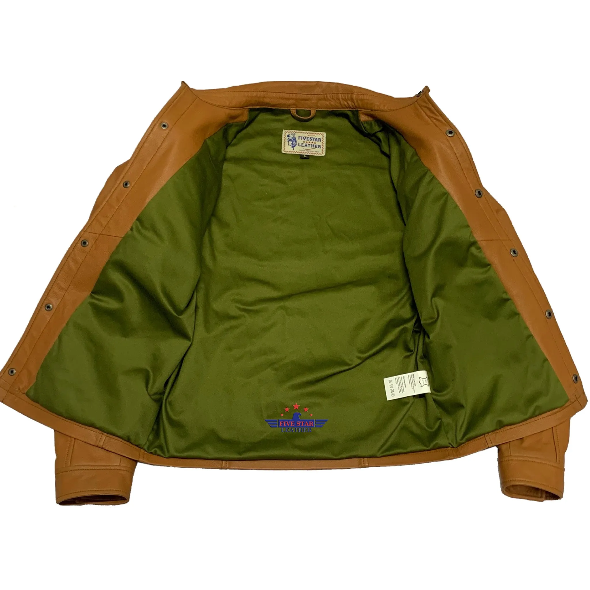 FiveStar Leather Men Deerskin Fashion Jacket