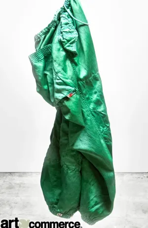 FREECITY FLAP/SNAP SATIN JUMPPANT - greenlight glass