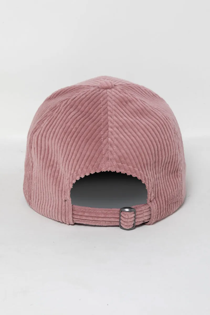 FWCAP2217 - Heart Chenille Patch Corduroy Baseball Cap