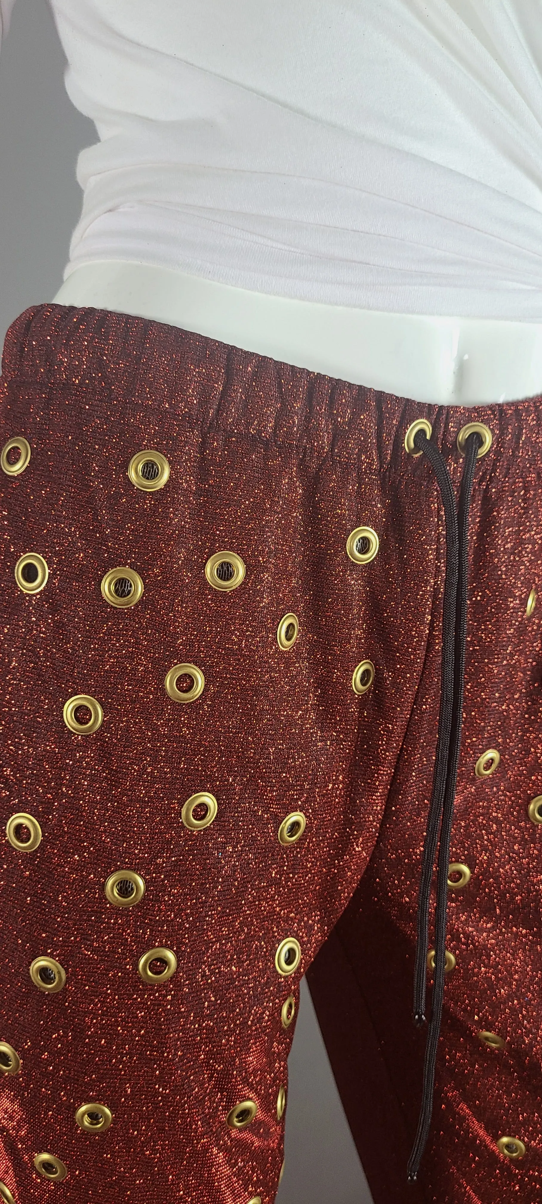 Glitter Grommet Pants