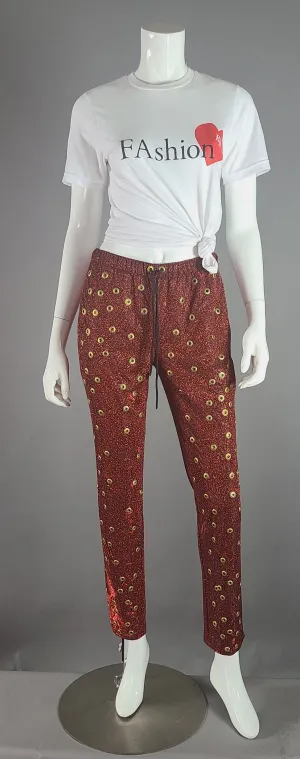 Glitter Grommet Pants