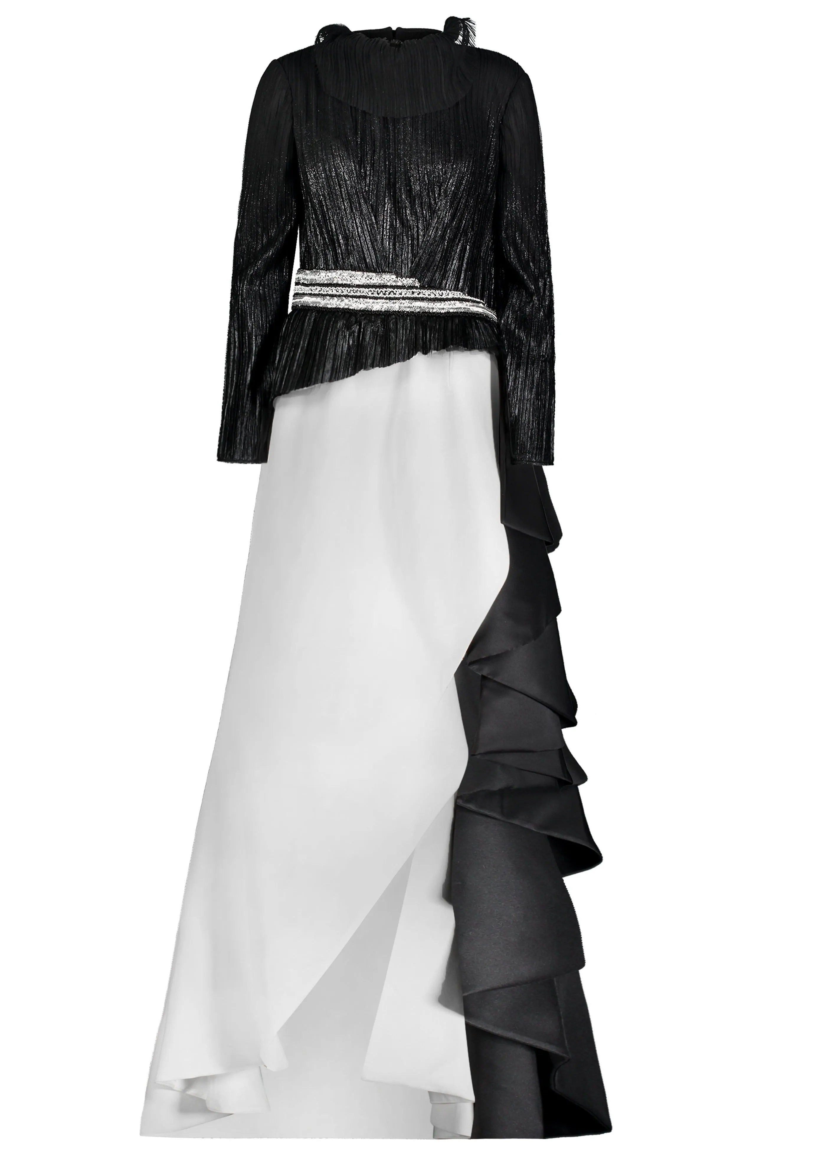 GN • Black and white Overskirt gown