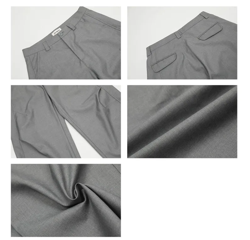 Gray Baggy Casual Pants