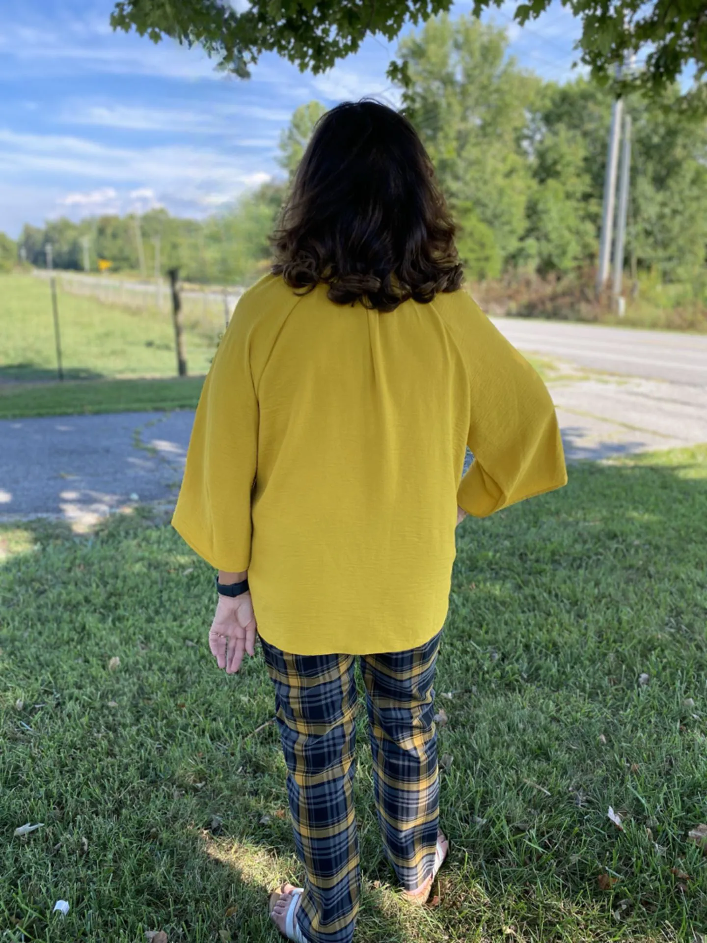 Grey/Gold Plaid Millenium Pant (Head to Toe Fashion)