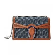 Gucci Small Dionysus Shoulder Bag in Blue and Ivory GG