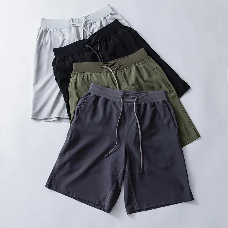 Handphone-friendly Stretch, Unlined Loose Sports Running, Quick-drying Knee Length Pants