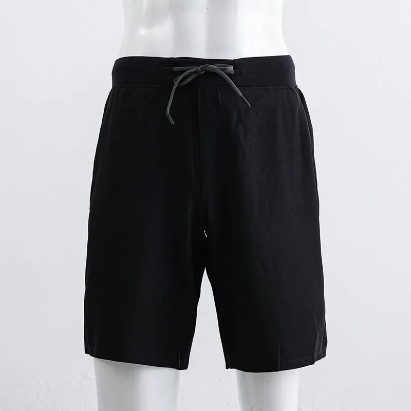 Handphone-friendly Stretch, Unlined Loose Sports Running, Quick-drying Knee Length Pants