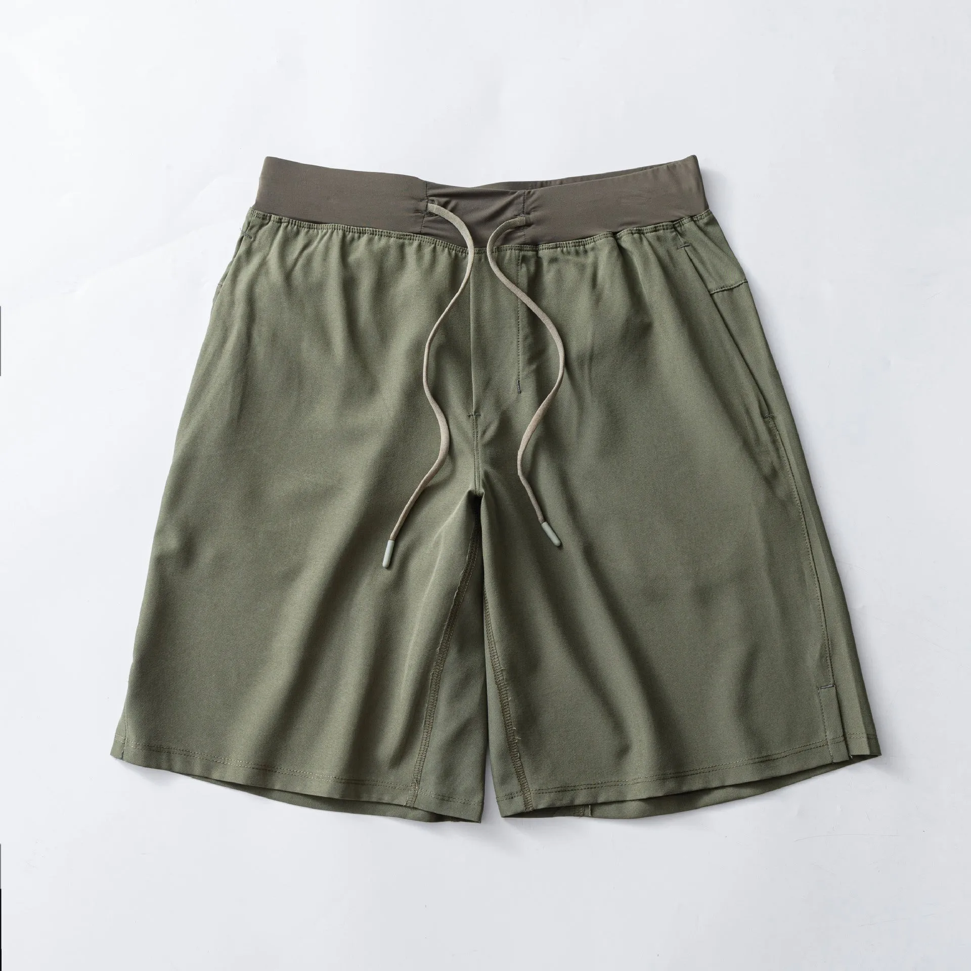 Handphone-friendly Stretch, Unlined Loose Sports Running, Quick-drying Knee Length Pants