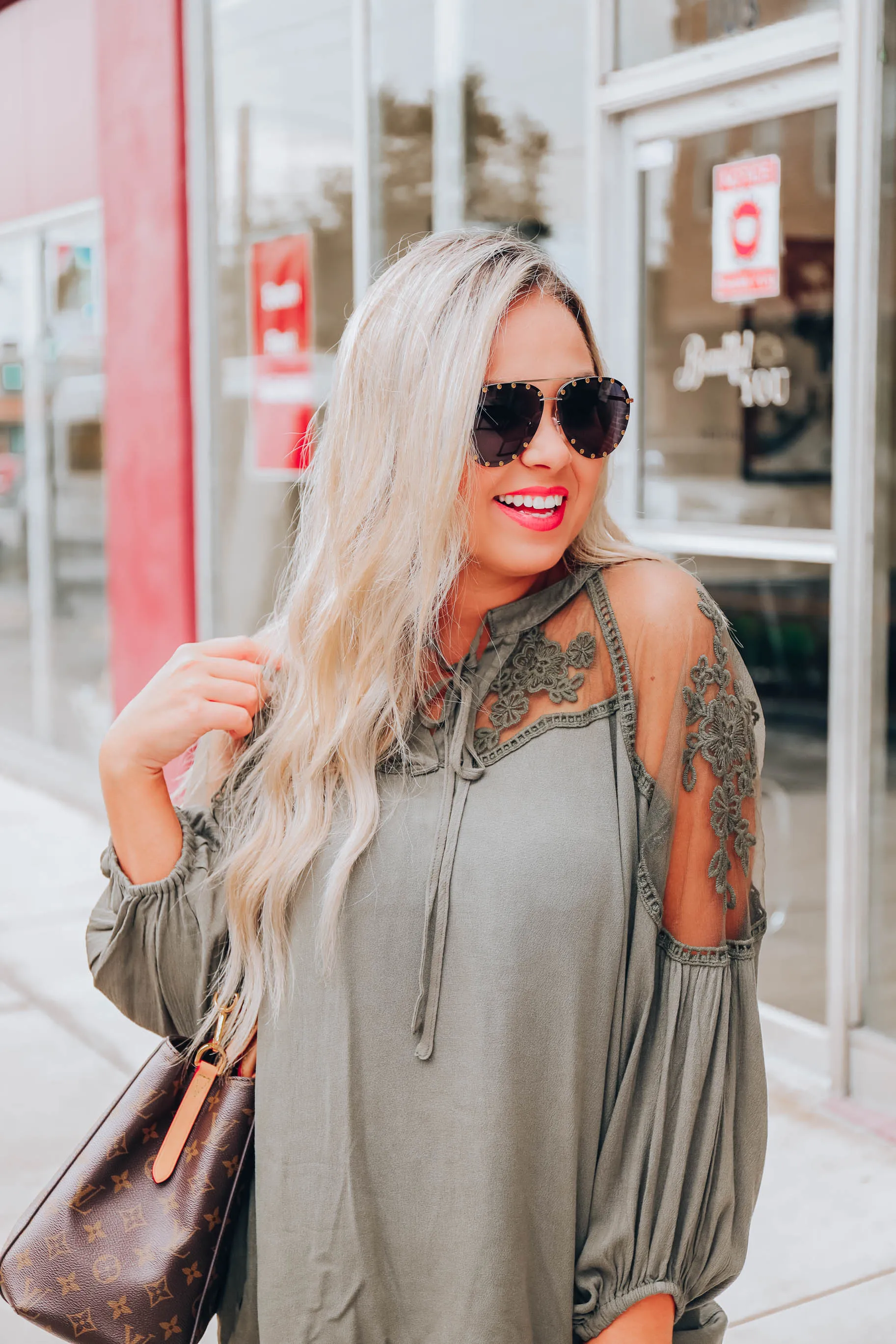 Heart's Delight Mesh Top - Olive
