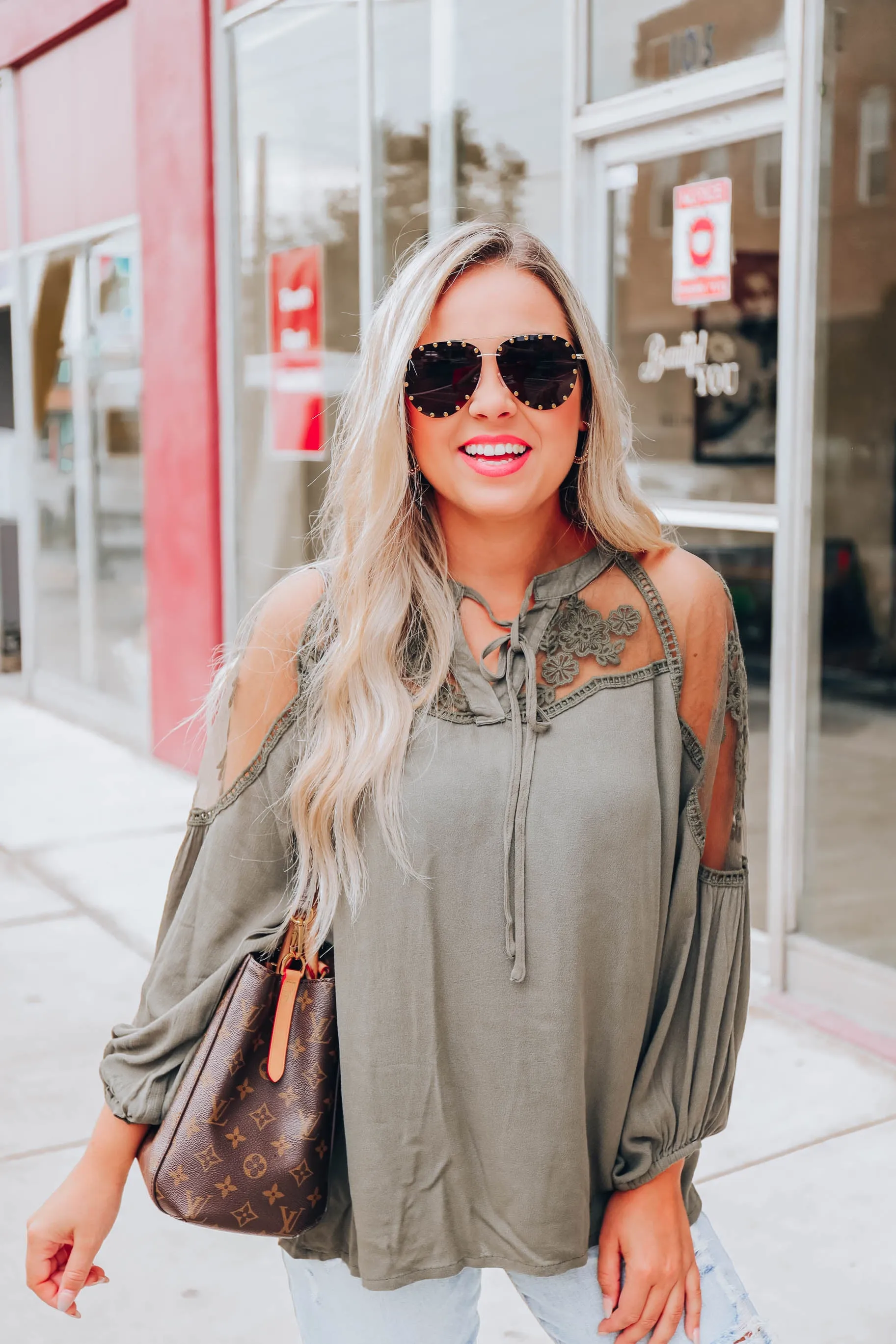 Heart's Delight Mesh Top - Olive