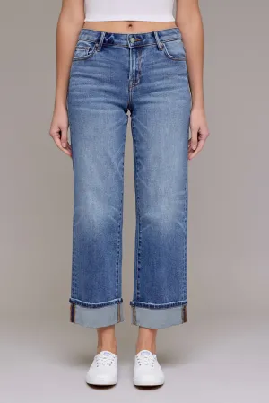 Hidden Jeans Ella Cuffed Wide Straight