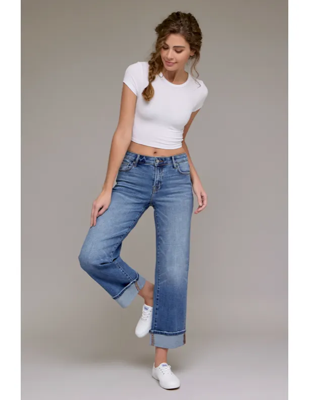 Hidden Jeans Ella Cuffed Wide Straight