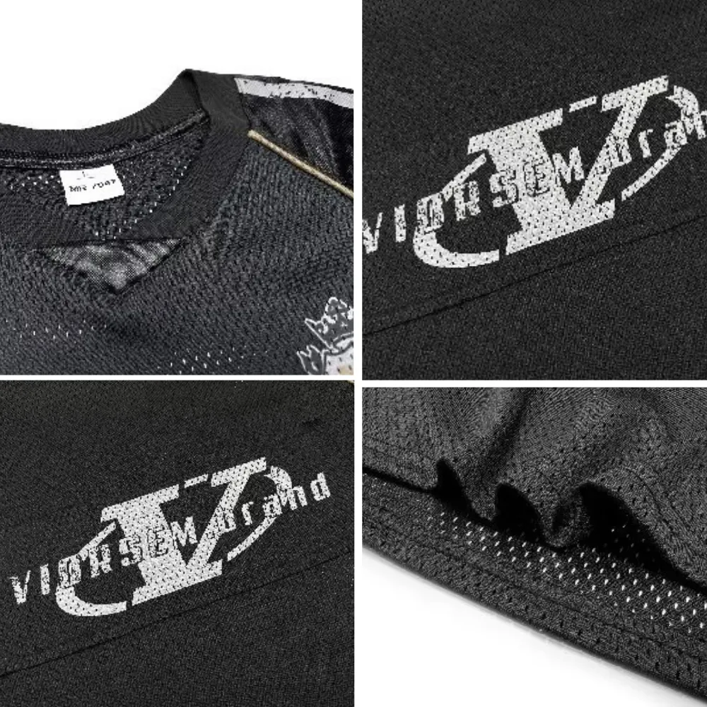 High Street V-neck Hollow Loose Sweatshirt