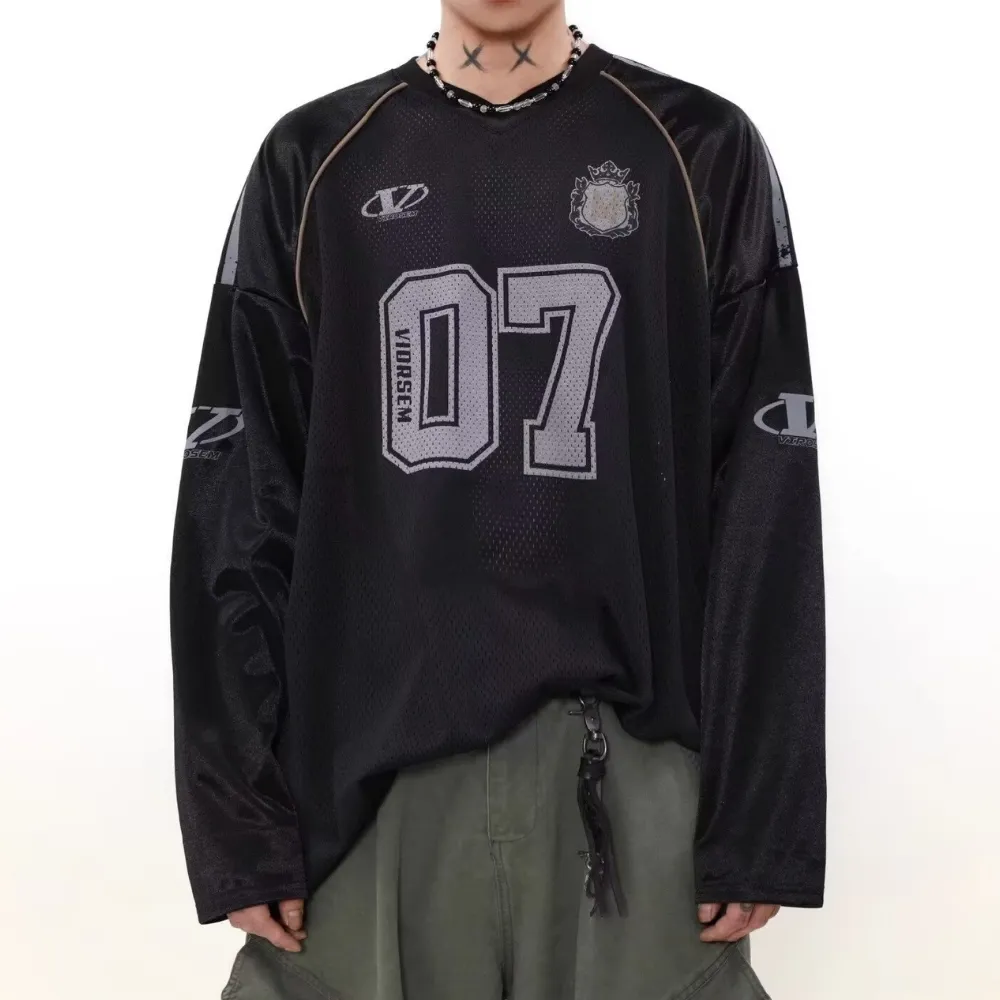 High Street V-neck Hollow Loose Sweatshirt