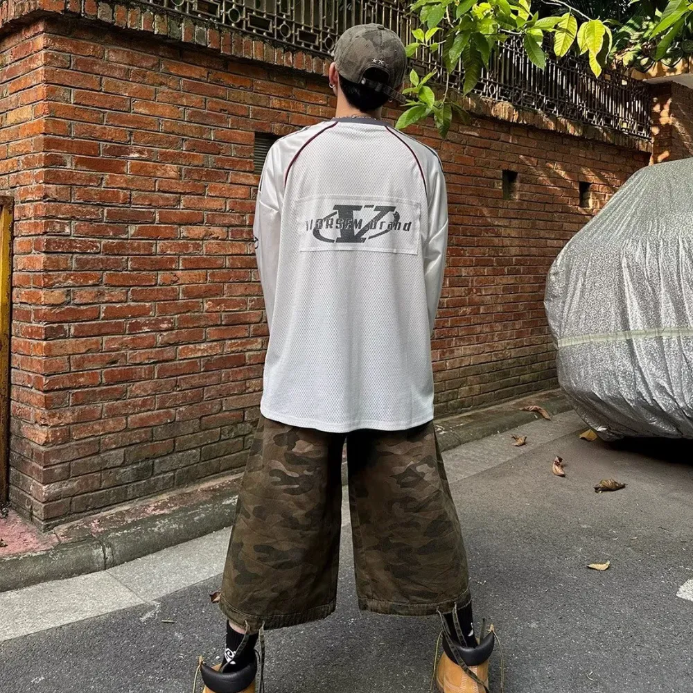 High Street V-neck Hollow Loose Sweatshirt