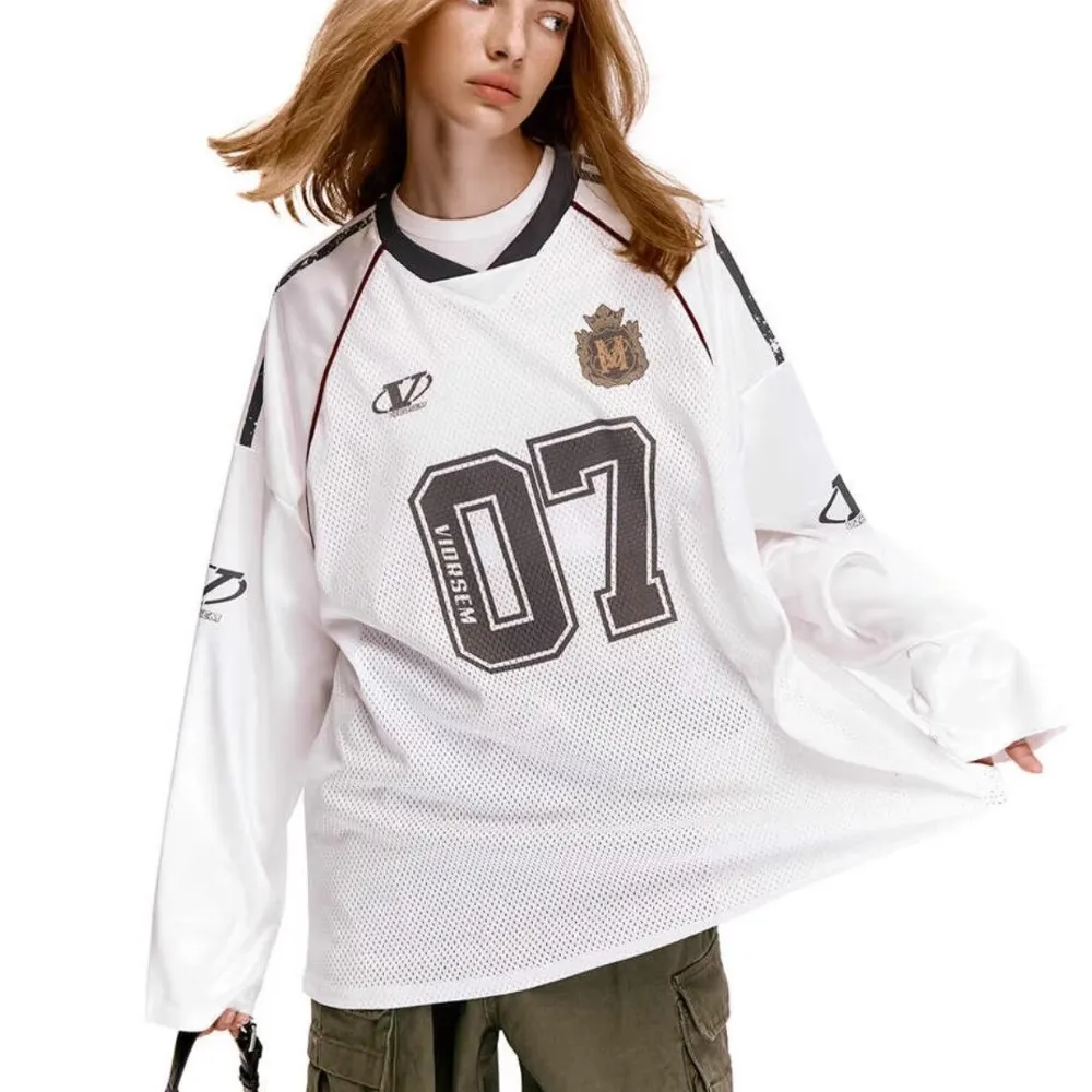 High Street V-neck Hollow Loose Sweatshirt