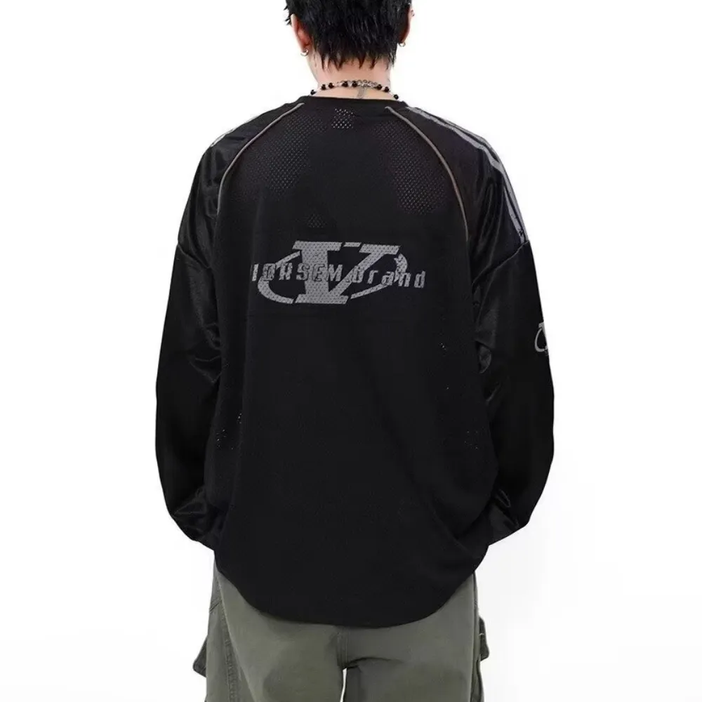 High Street V-neck Hollow Loose Sweatshirt