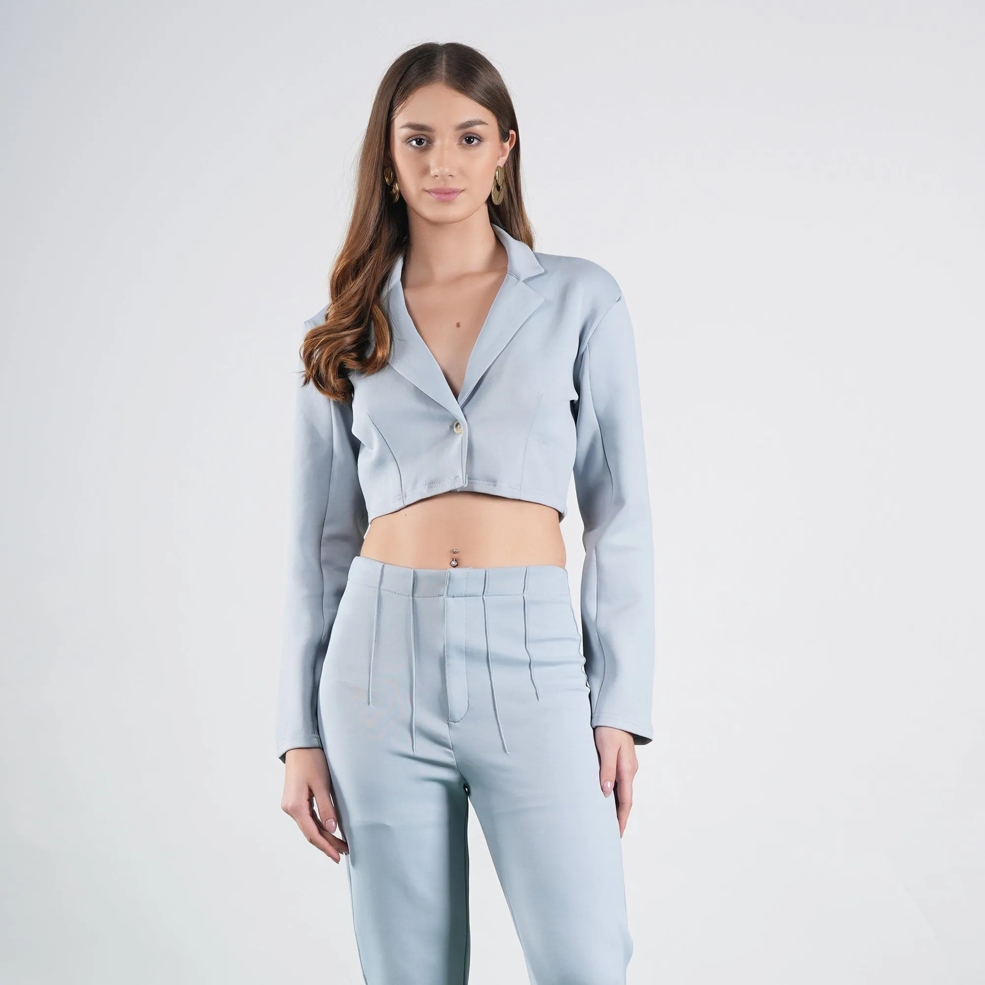 High Waist Fitted Trousers