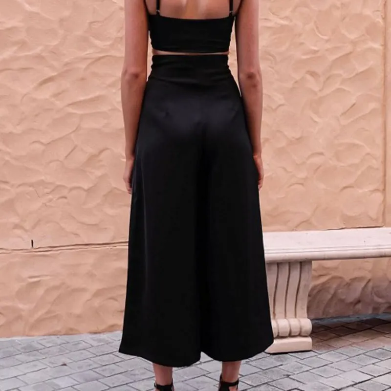 High Waist With Belt Casual Trousers