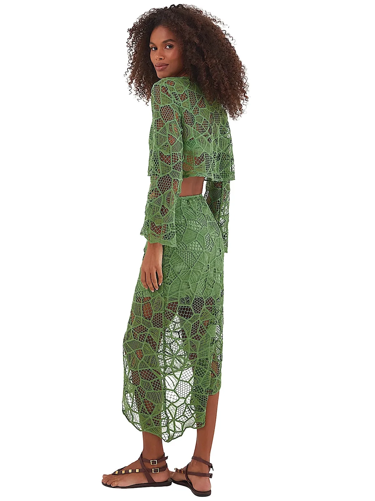 Hollie Long Sleeve Blouse-Hollie Midi Skirt