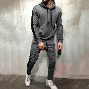 Hooded Sweatshirt  Drawstring Pants Male
