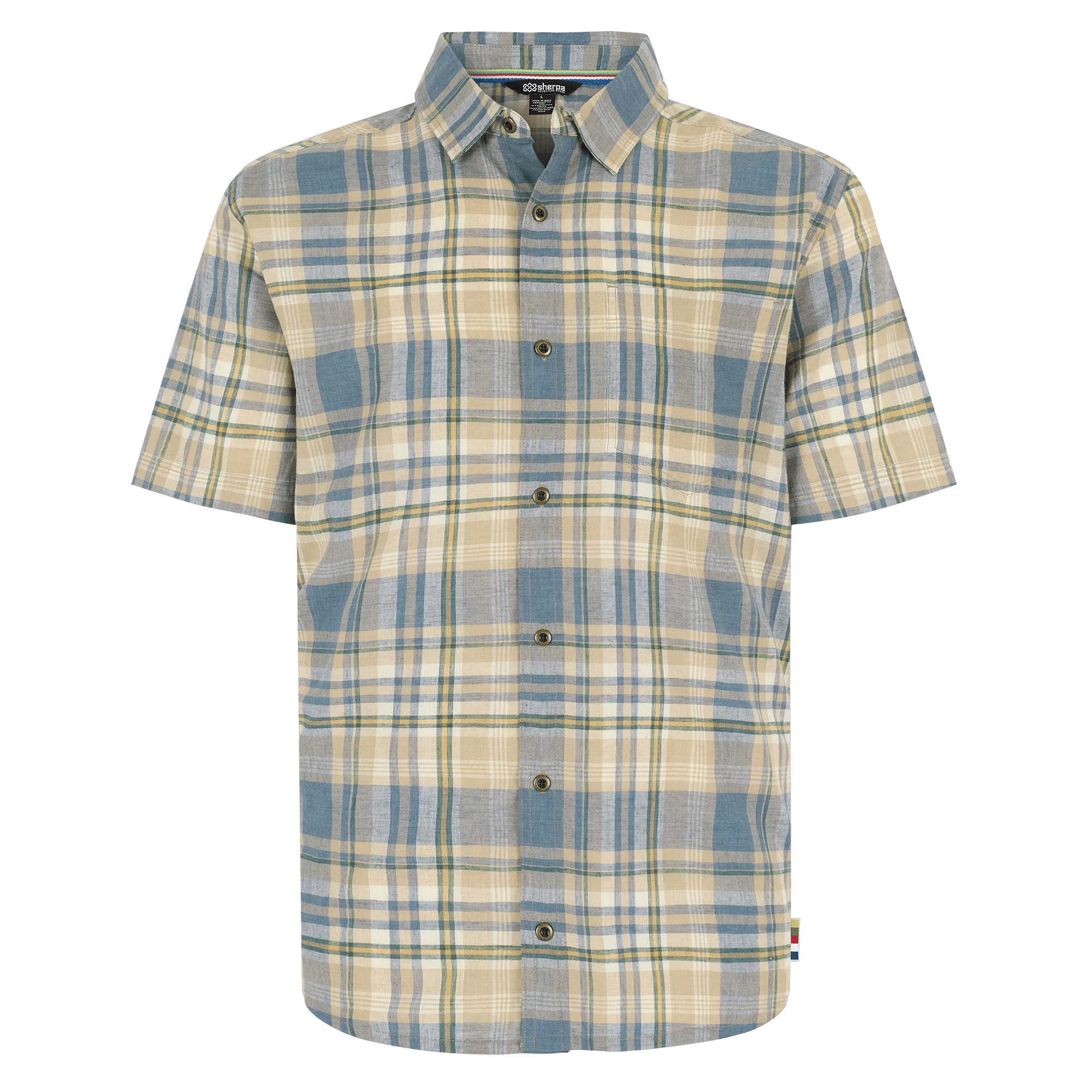 Hosh Plaid Short Sleeve Shirt - Bardiya Sand