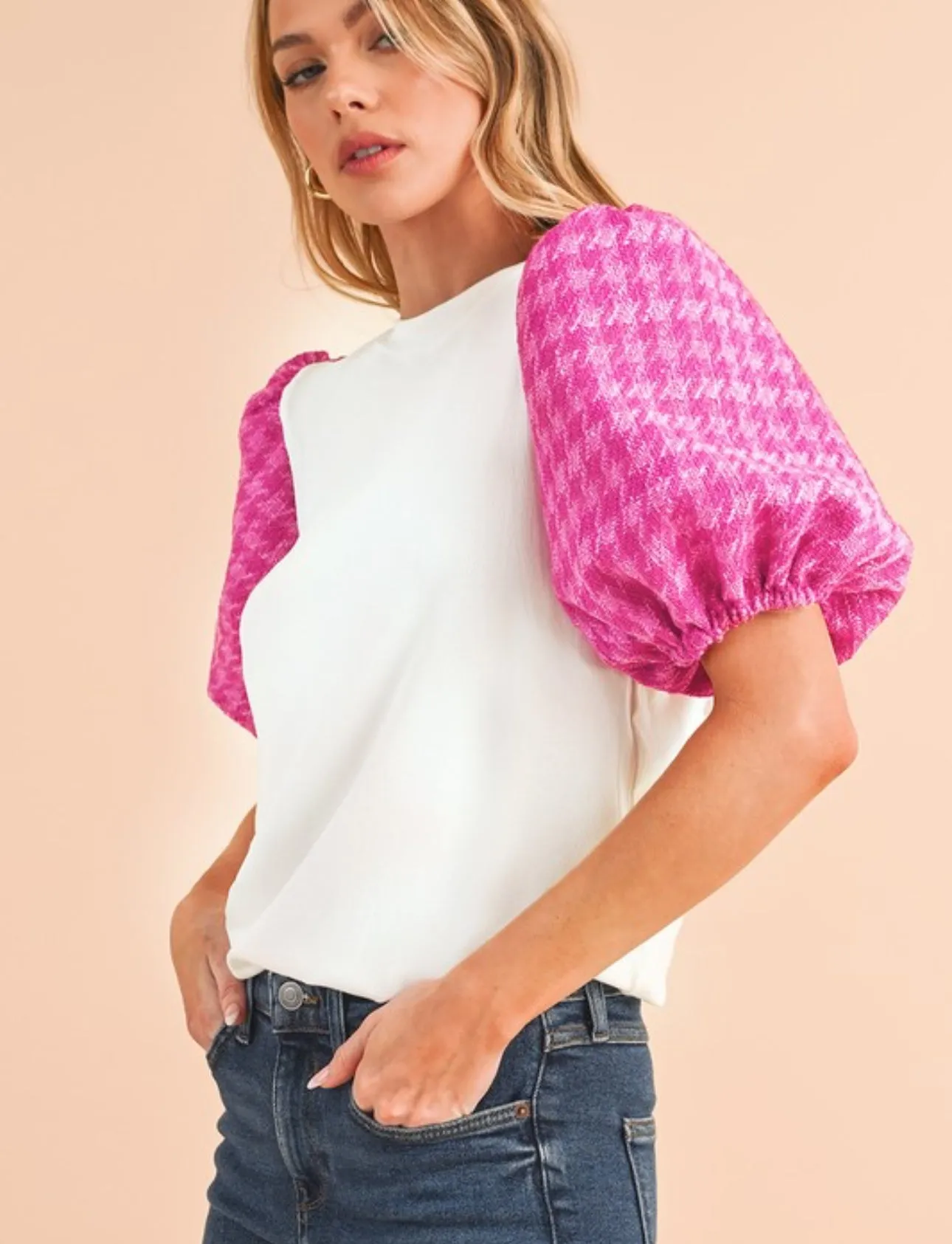 Houndstooth Top