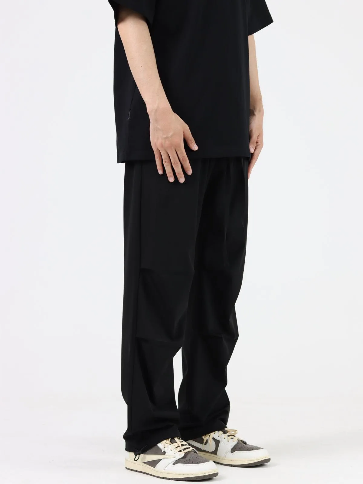 Ice Silk drape Nylon Drawstring Pants