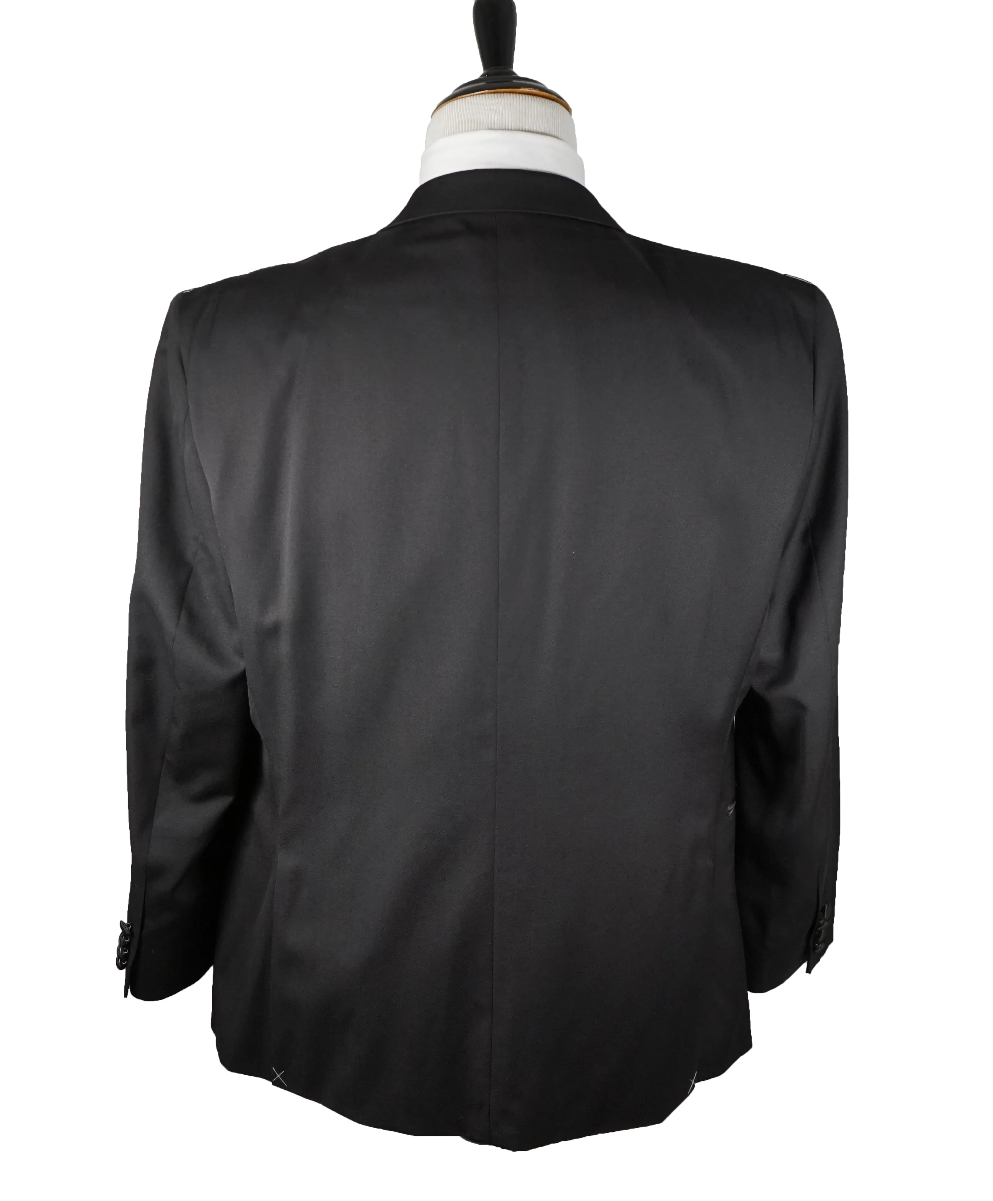 IKE BEHAR - Notch Lapel Classic Black 2-Button Tuxedo Suit - 46R