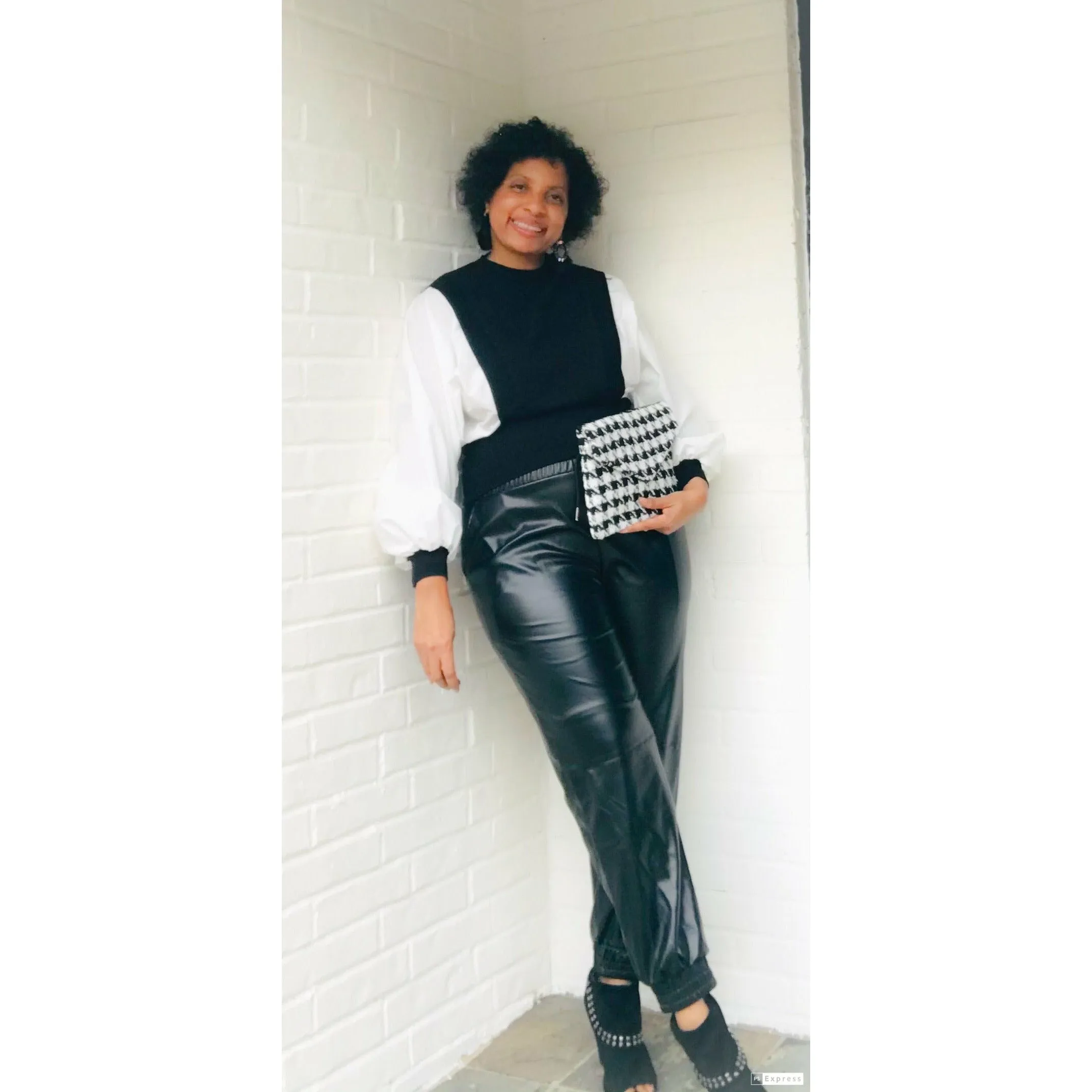 I'm Feeling Cute Vegan Leather Joggers