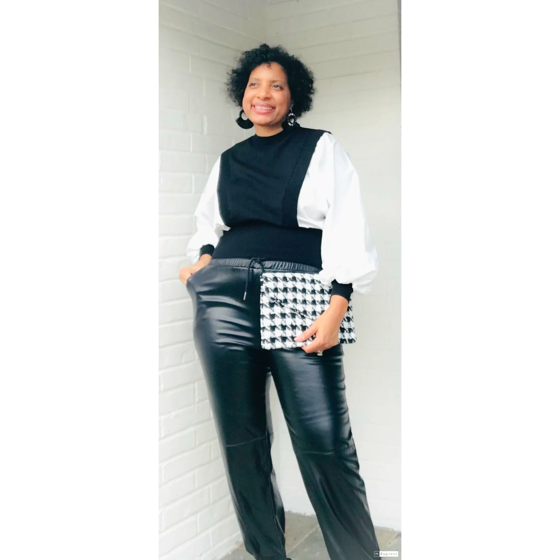 I'm Feeling Cute Vegan Leather Joggers