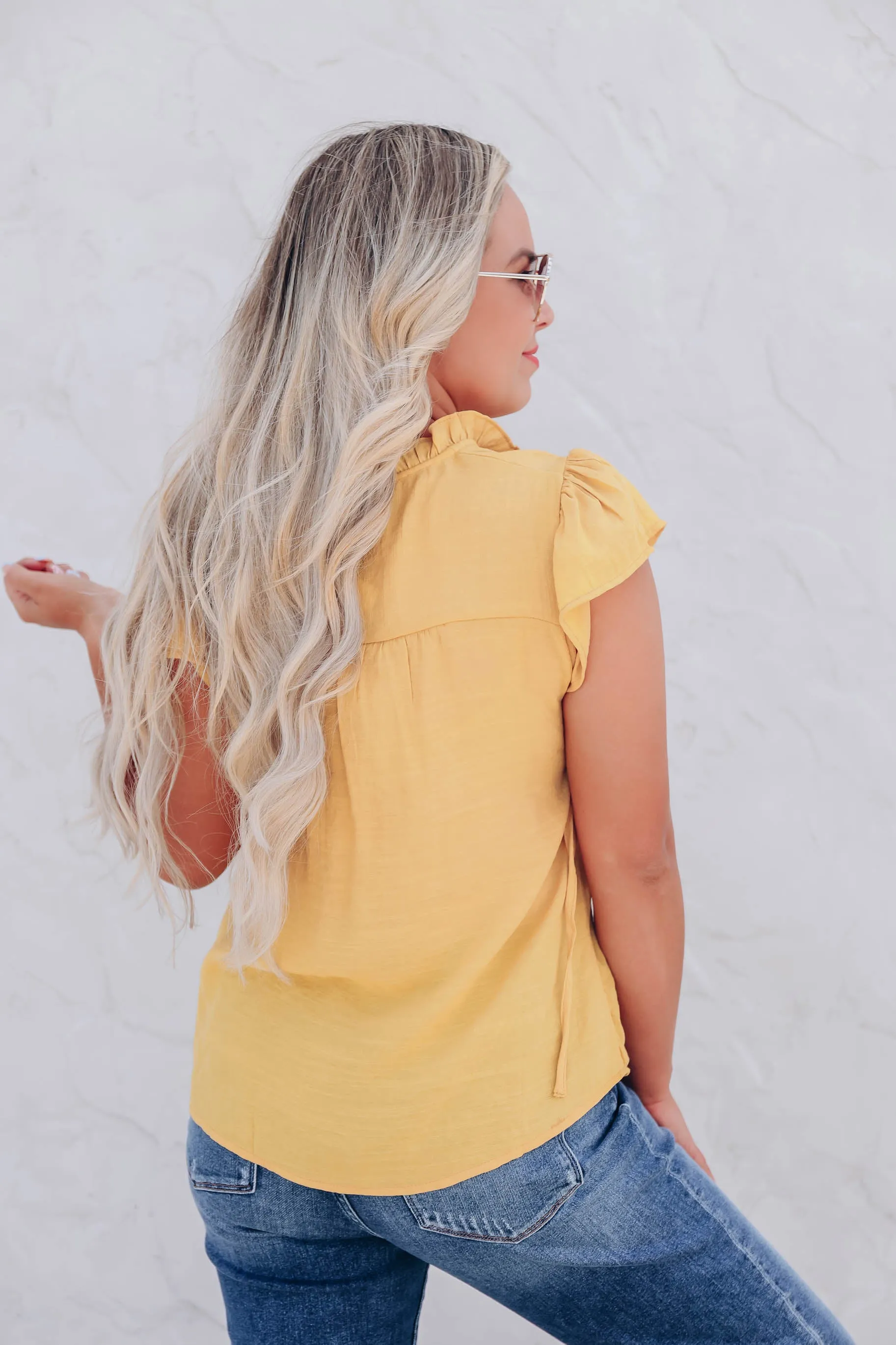 Imperial Yellow Embroidered Blouse