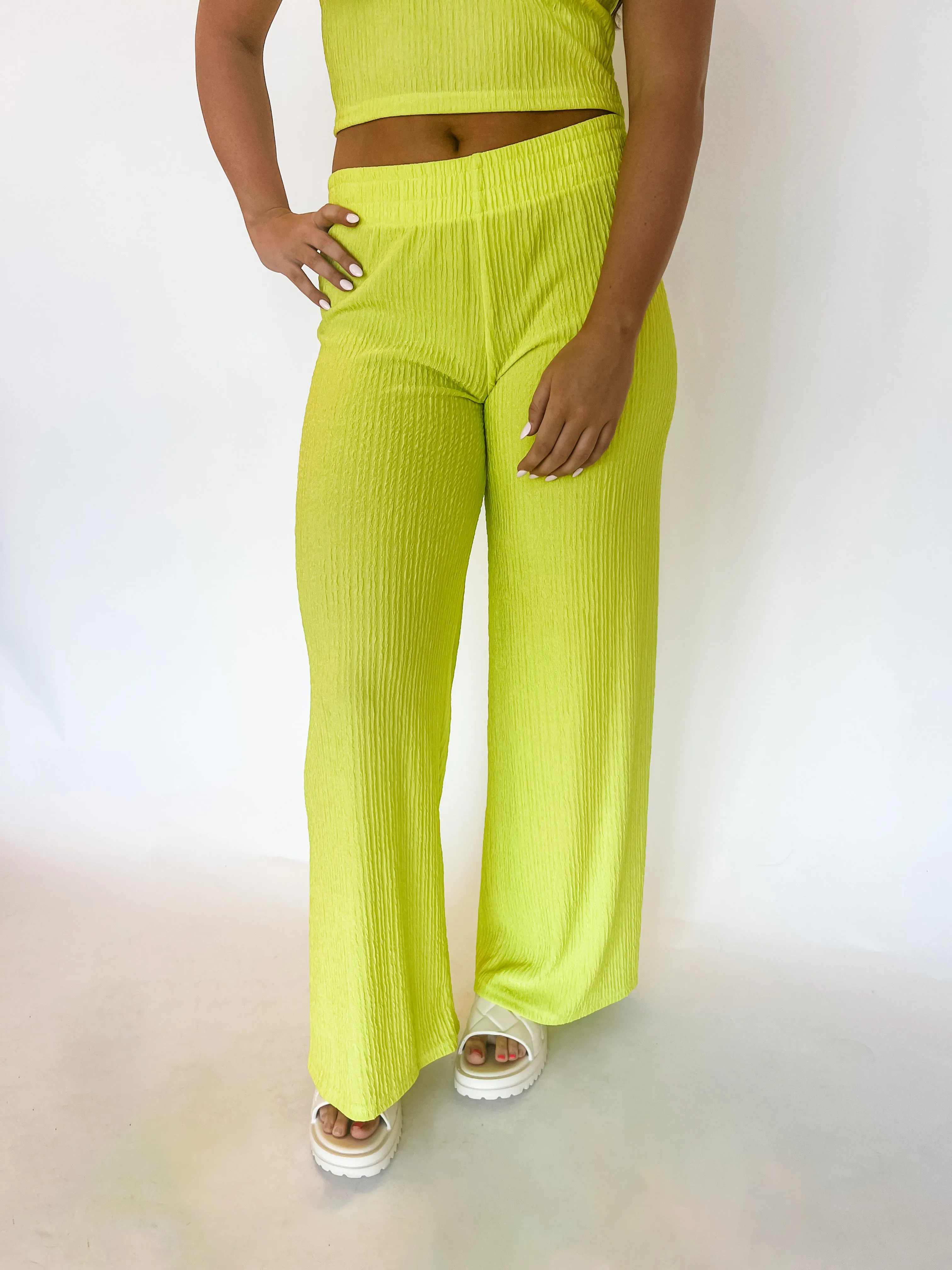 It Girl Loungewear Set - Lime