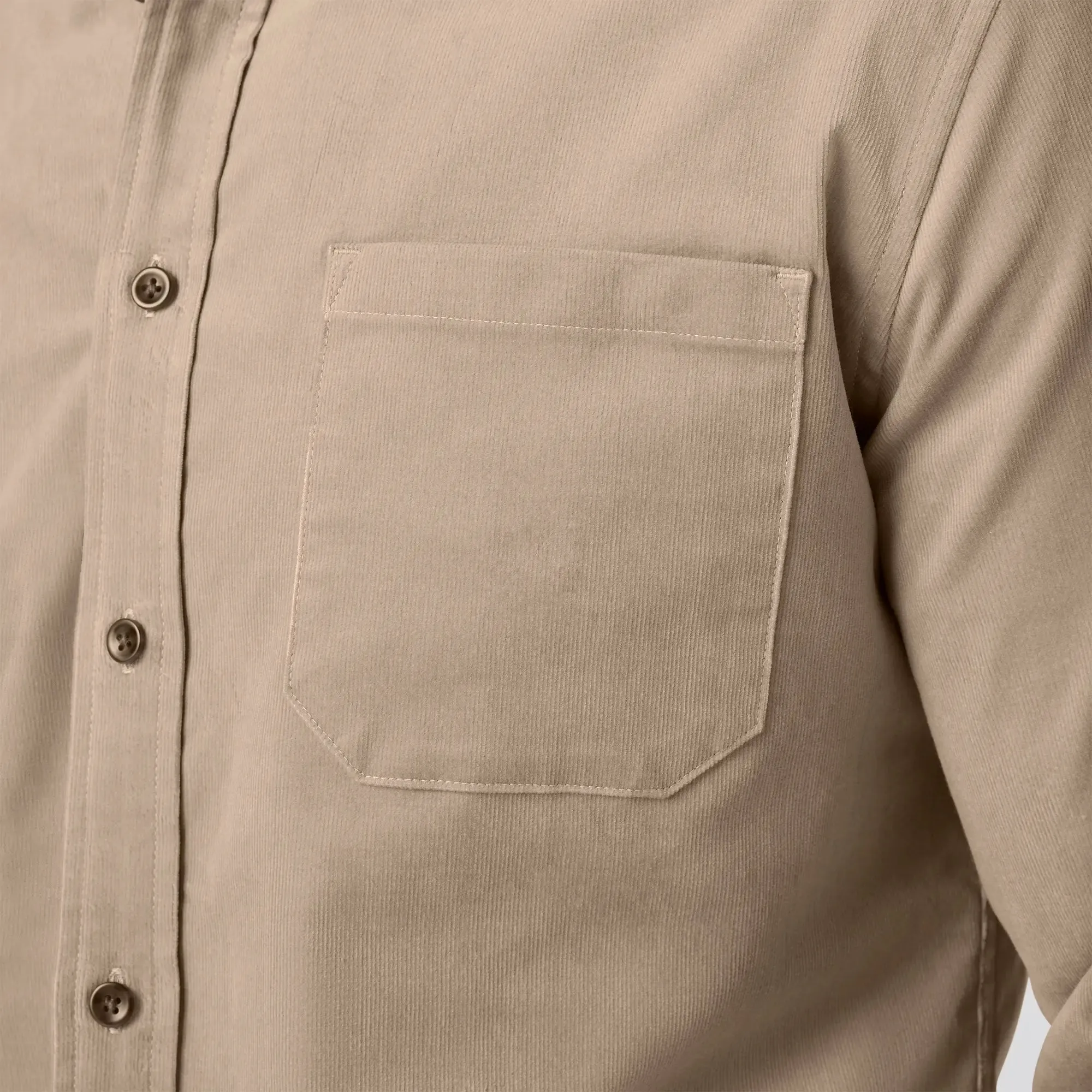 Jackson Corduroy Shirt - Khaki Solid