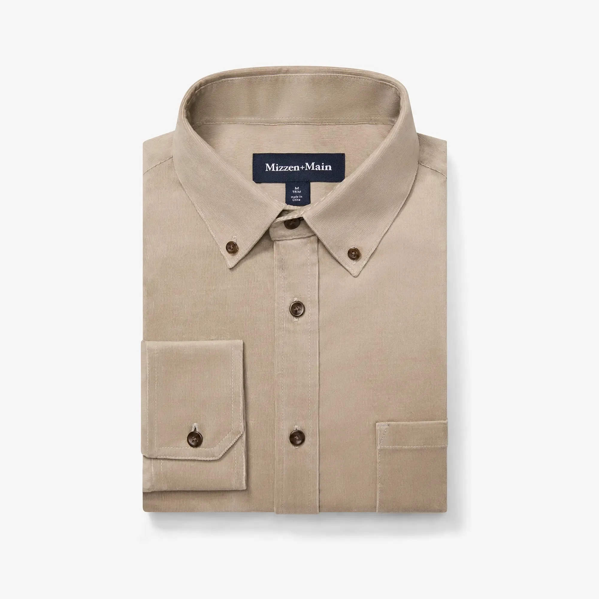 Jackson Corduroy Shirt - Khaki Solid