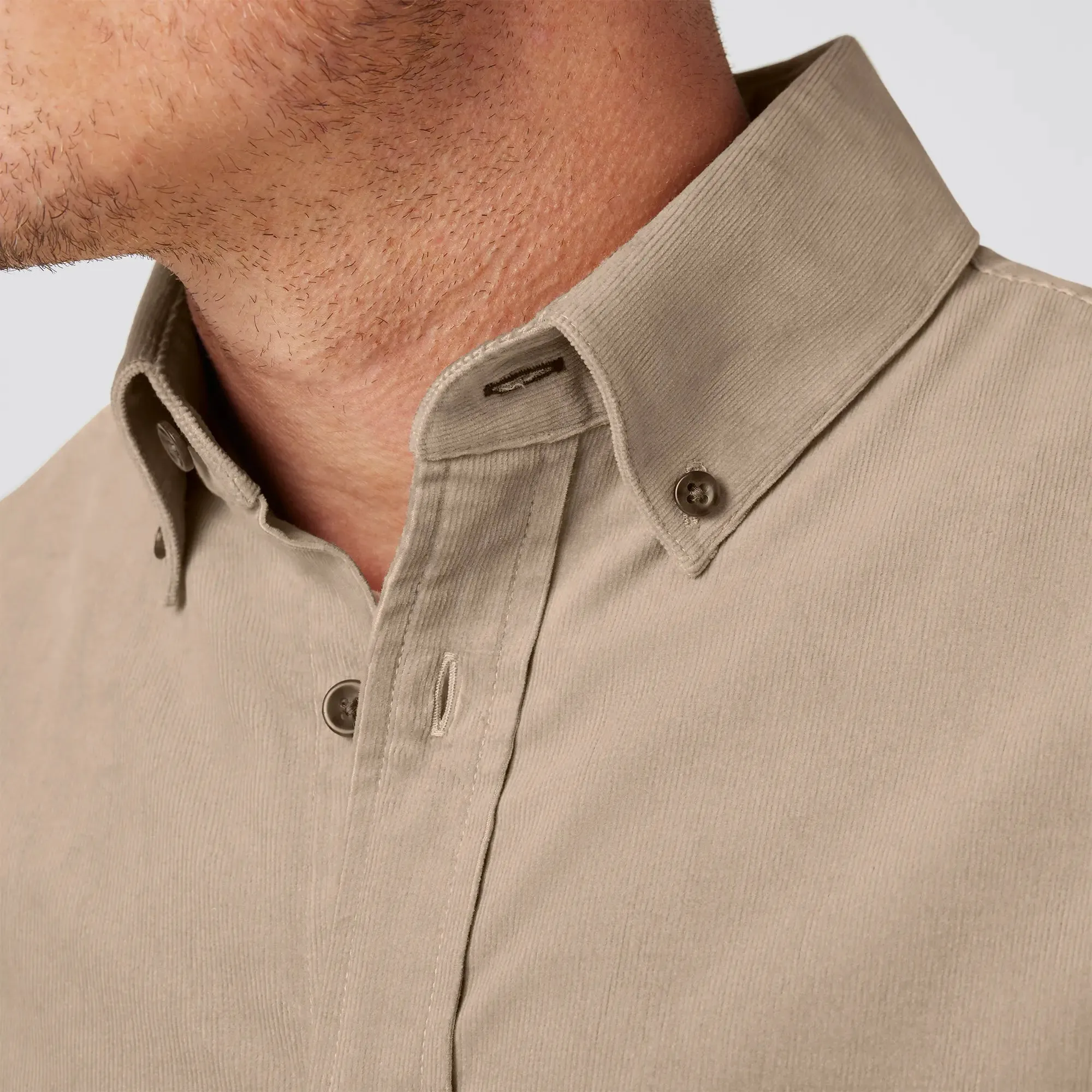Jackson Corduroy Shirt - Khaki Solid