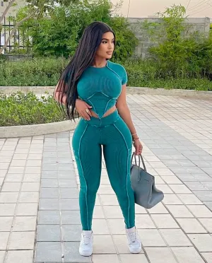 “Jade Oasis” Pants Set