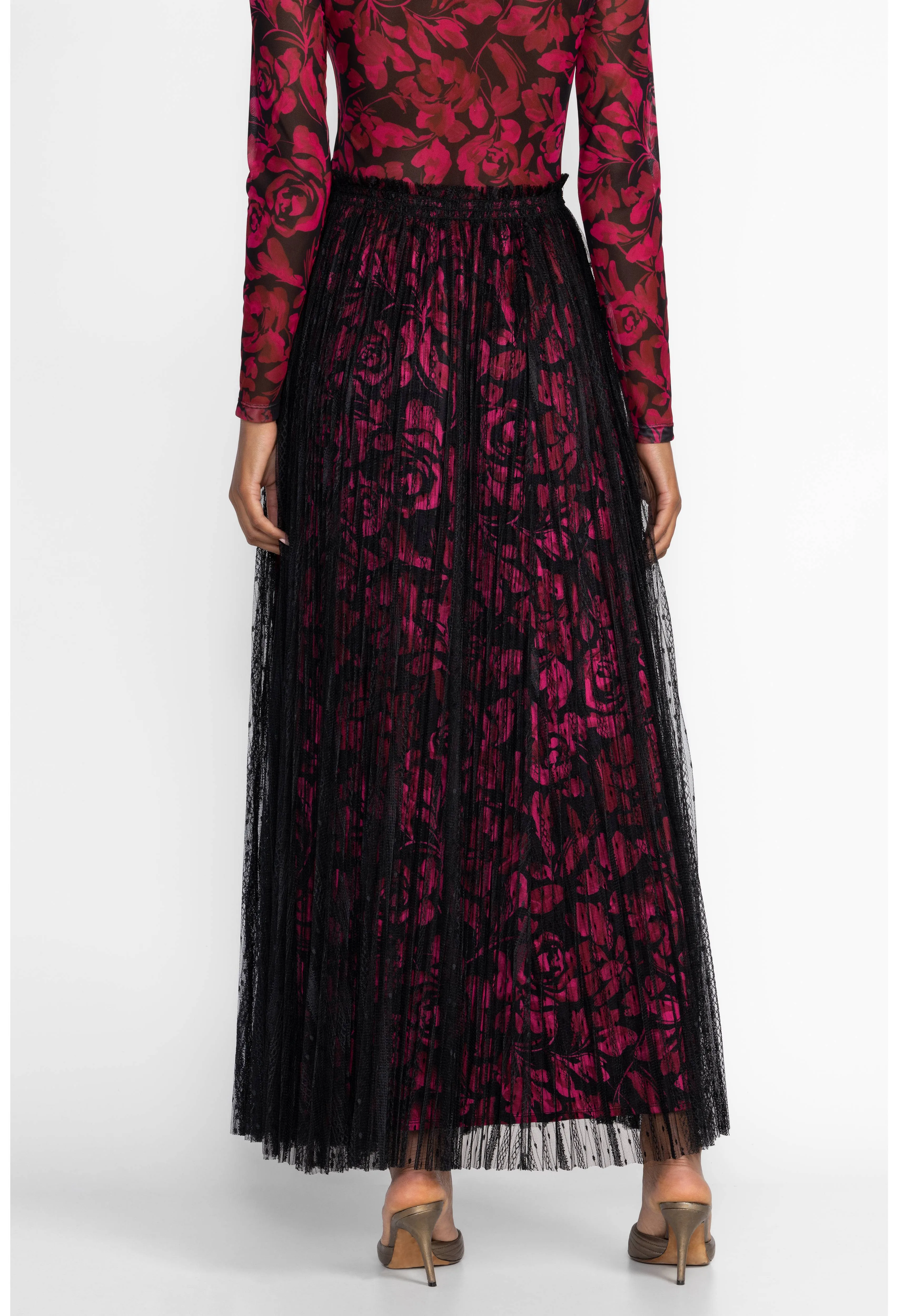 Johnny Was Yolanda Pleated Maxi Skirt Celebrate