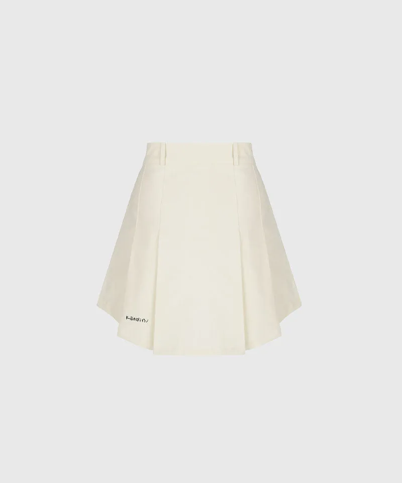 KANDINI Classic Pleated Skirt - Cream