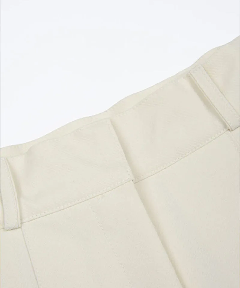 KANDINI Classic Pleated Skirt - Cream