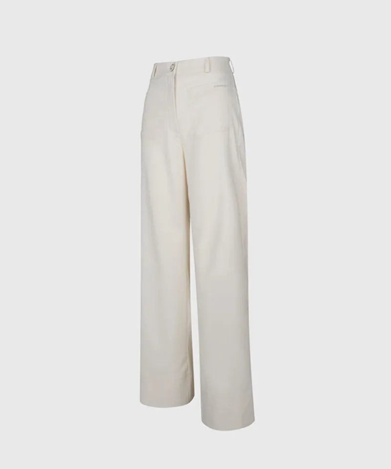 KANDINI Out-Pocket Stretch Long Pants - Ivory
