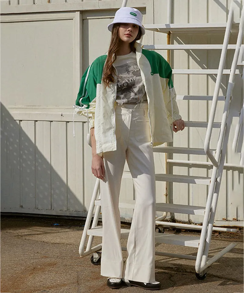 KANDINI Out-Pocket Stretch Long Pants - Ivory