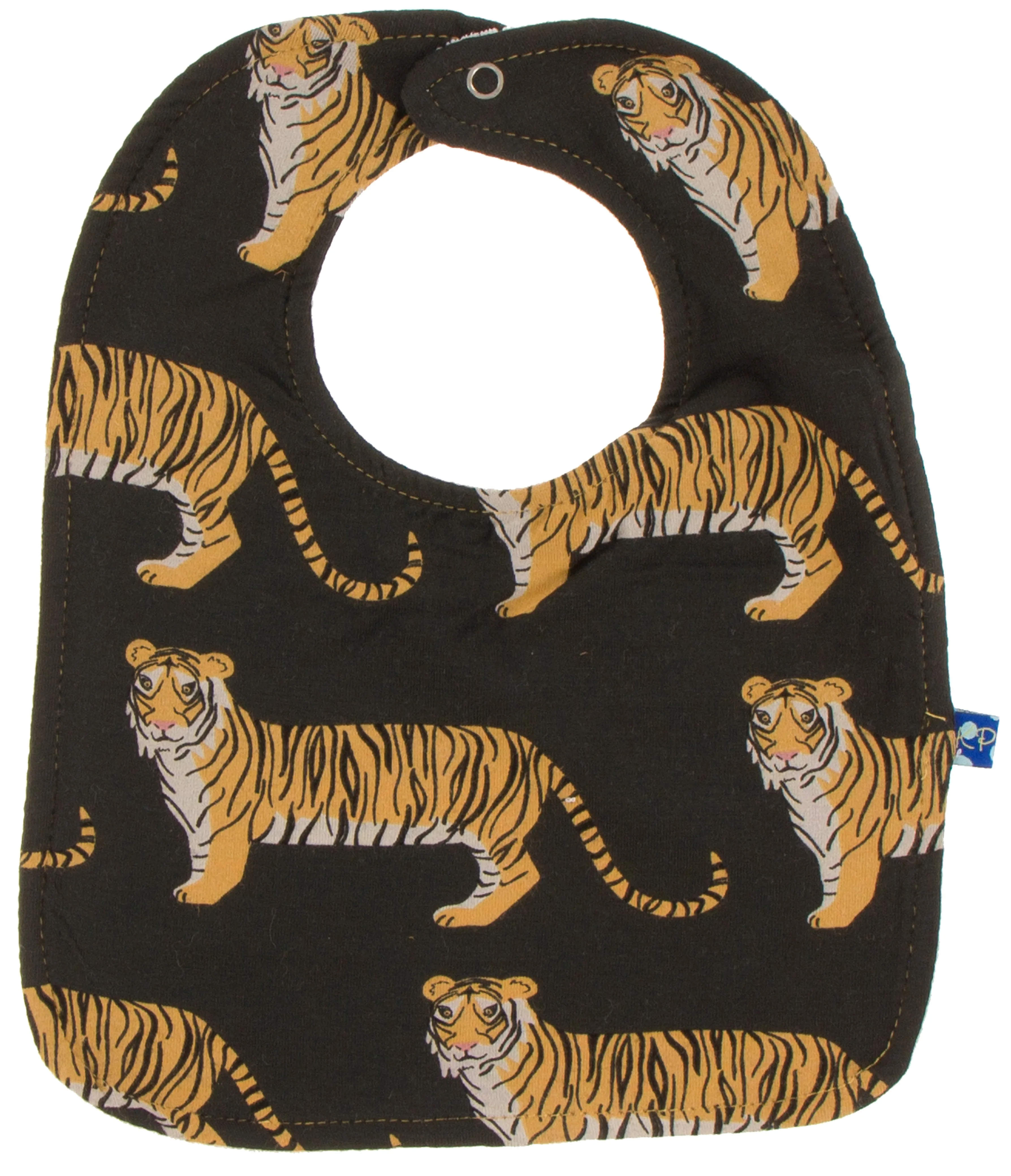 KicKee Pants Bib Set-Natural Indian Elephant/India Pure Stripe/Zebra Tiger
