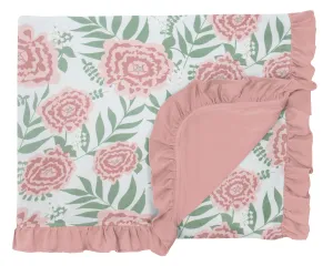 KicKee Pants Fresh Air Florist Ruffle Toddler Blanket