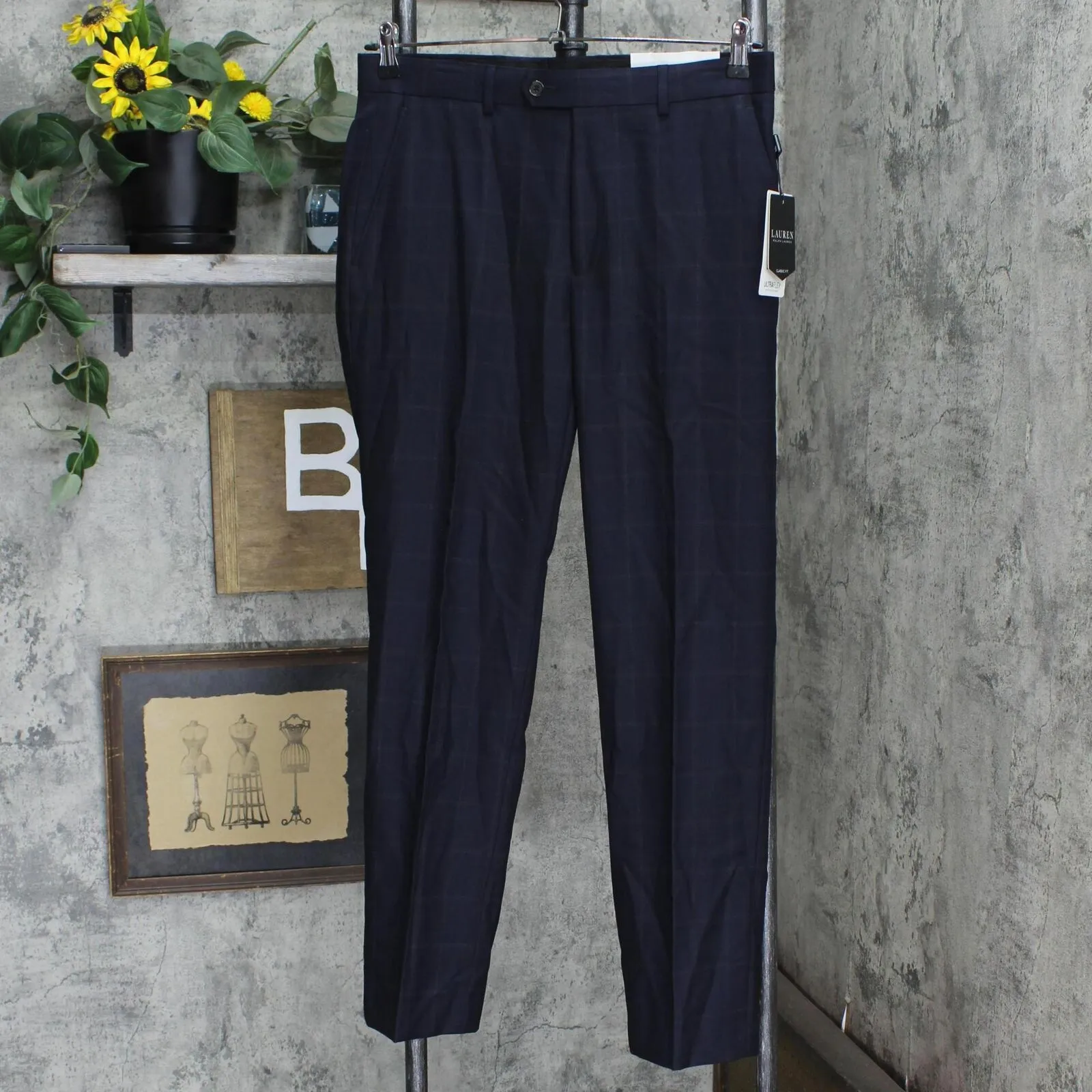 Lauren Ralph Lauren Mens UltraFlex Flat Front Stretch Suit Separate Dress Pants