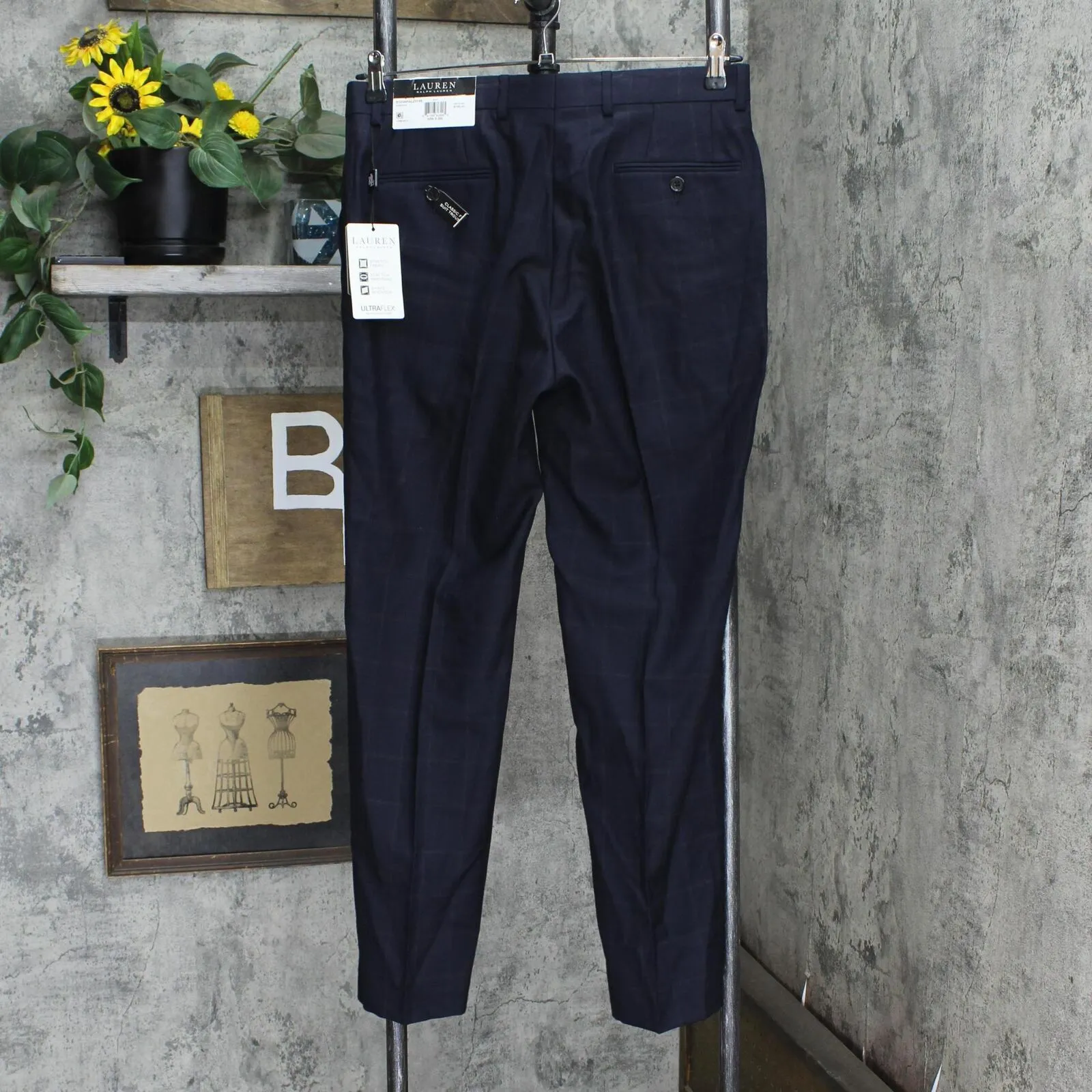 Lauren Ralph Lauren Mens UltraFlex Flat Front Stretch Suit Separate Dress Pants