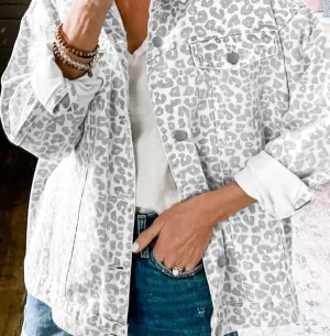 Leopard Denim Jacket