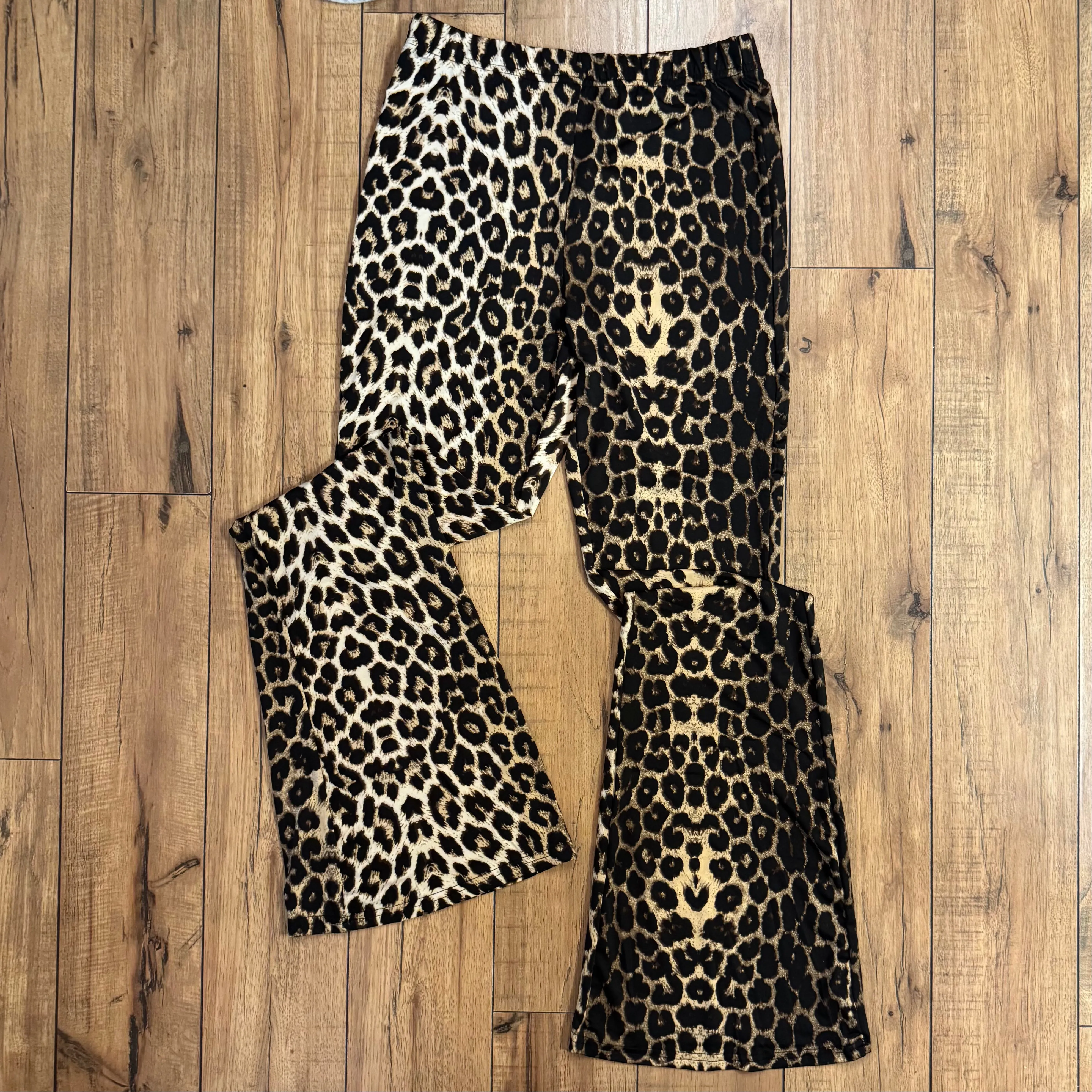 Leopard Flare Pants