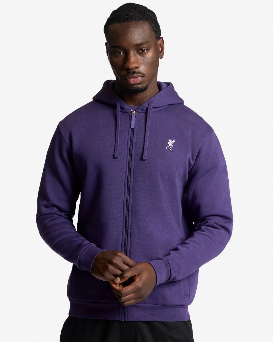 LFC Mens Zip Through Hoodie Purple