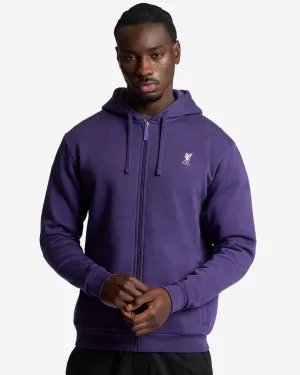 LFC Mens Zip Through Hoodie Purple